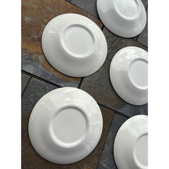 Vintage Currier and Ives Mississippi Steamboat Saucer Plate Set Of 7 Blue - Picture 3 of 6